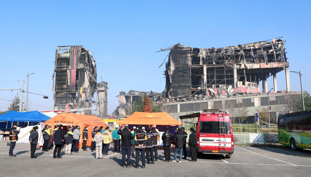 제362회 정례회 건설소방위원회 현장방문(천안 이랜드물류센터 화재현장)