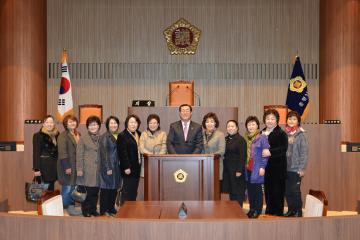 보령시 여성단체협의회 회장단 방문(2013.02.26.)