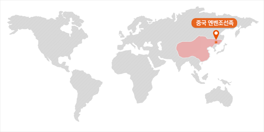 중국 옌벤조선족자치주 지도